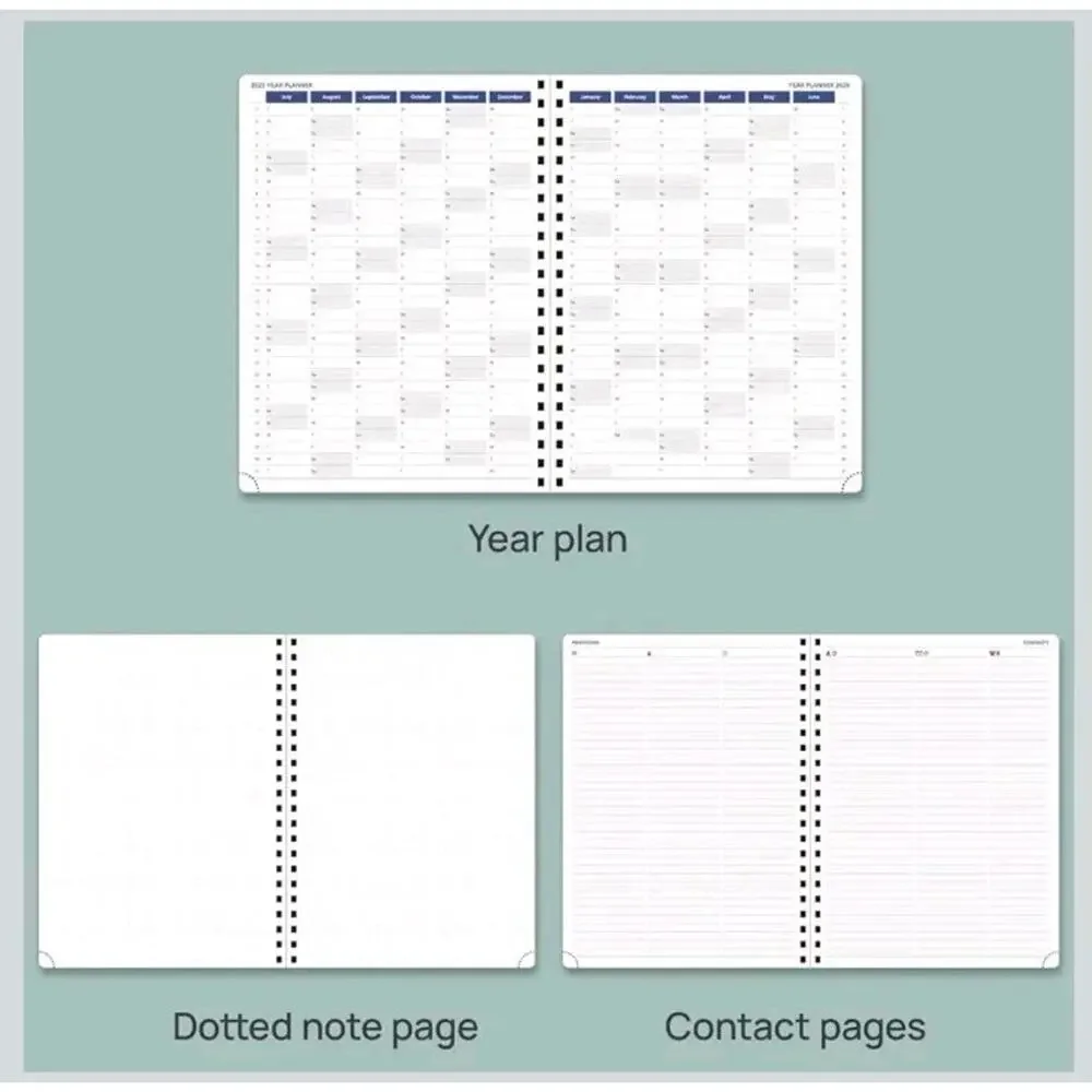 POPRUN 2025-2026 Academic Planner Spiral Bound, 8.5'' x 11.25'' Appointment Book